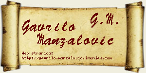 Gavrilo Manzalović vizit kartica